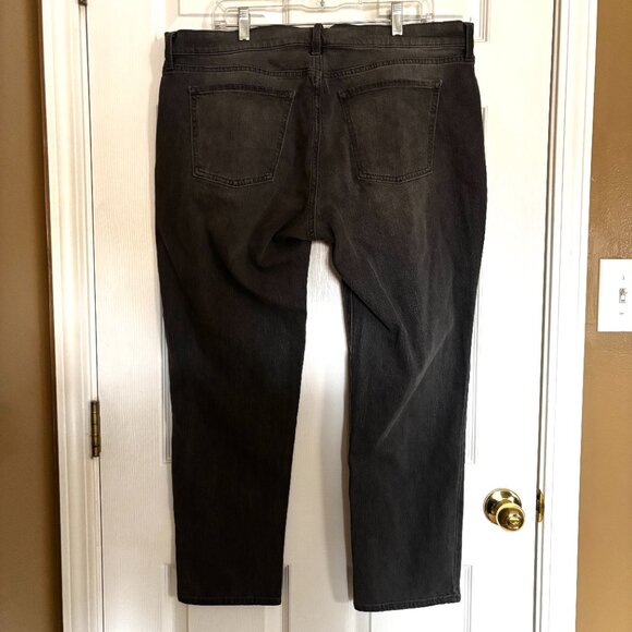 Old Navy WOW Boyfriend Jeans Sz 16 Short Mid Rise Washed Black Denim - Picture 3 of 7